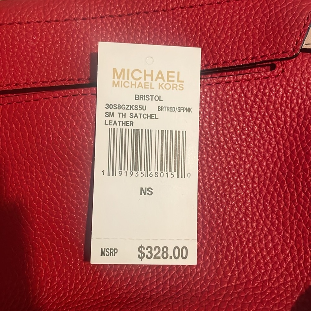 Mk red floral purse used very little